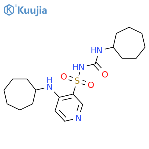 3-Pyridinesulfonamide,4-(cycloheptylamino)-N-[(cycloheptylamino)carbonyl]- structure