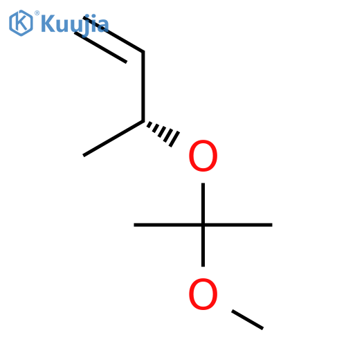1-Butene, 3-(1-methoxy-1-methylethoxy)-, (R)- structure