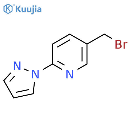 5-(Bromomethyl)-2-(1H-pyrazol-1-YL)pyridine structure