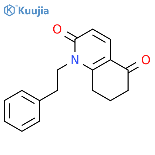 2,5(1H,6H)-Quinolinedione, 7,8-dihydro-1-(2-phenylethyl)- structure