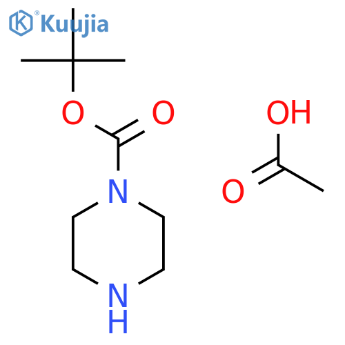 Tert-Butyl piperazine-1-carboxylate acetate structure
