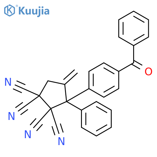 1,1,2,2-Cyclopentanetetracarbonitrile, 3-(4-benzoylphenyl)-4-methylene-3-phenyl- structure