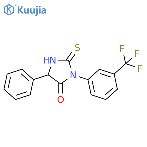 4-Imidazolidinone, 5-phenyl-2-thioxo-3-[3-(trifluoromethyl)phenyl]- structure