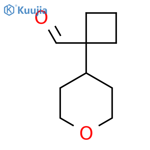 1-(oxan-4-yl)cyclobutane-1-carbaldehyde structure