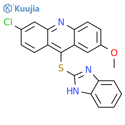 Acridine, 9-(1H-benzimidazol-2-ylthio)-6-chloro-2-methoxy- structure