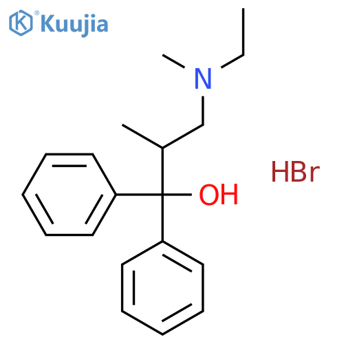 3-[ethyl(methyl)amino]-2-methyl-1,1-diphenylpropan-1-ol hydrobromide (1:1) structure