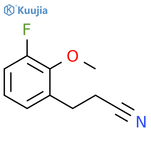 3-(3-fluoro-2-methoxyphenyl)propanenitrile structure