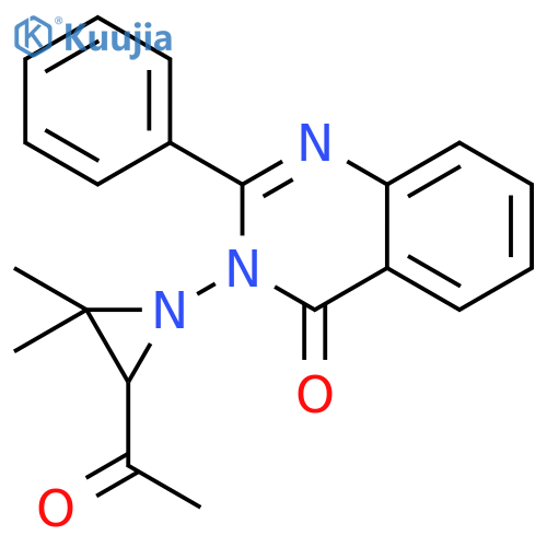 4(3H)-Quinazolinone, 3-(3-acetyl-2,2-dimethyl-1-aziridinyl)-2-phenyl- structure