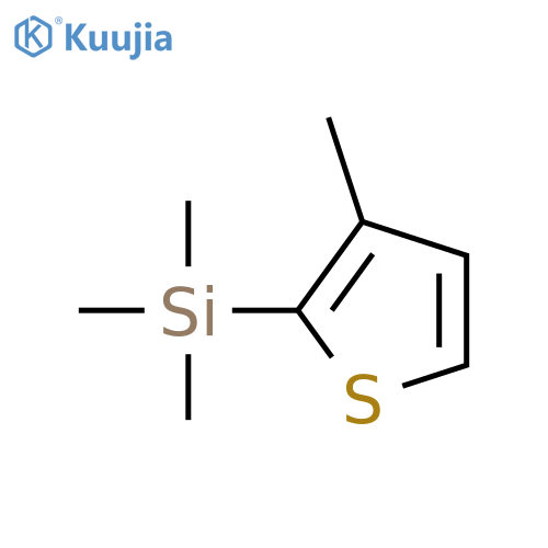 2-(Trimethylsilyl)-3-methylthiophene structure