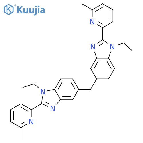 5,5'-Methylenebis[1-ethyl-2-(6-methylpyridin-2-yl)-1H-benzimidazole] structure