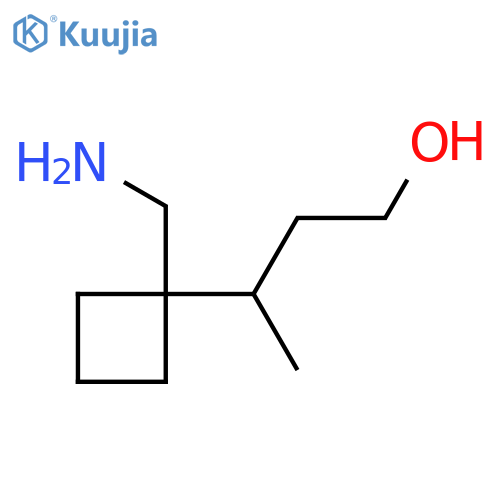 3-[1-(Aminomethyl)cyclobutyl]butan-1-ol structure