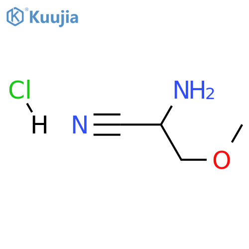 2-amino-3-methoxypropanenitrile hydrochloride structure