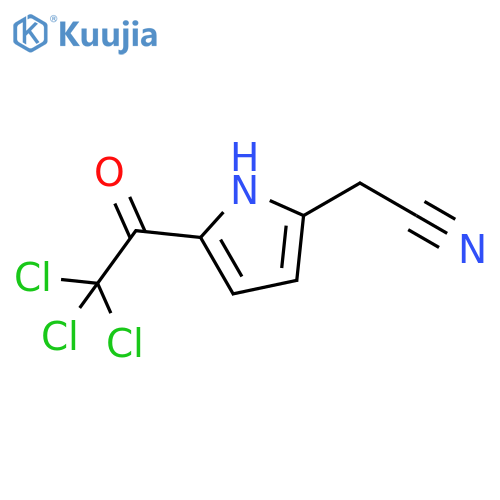 2-5-(trichloroacetyl)-1H-pyrrol-2-ylacetonitrile structure