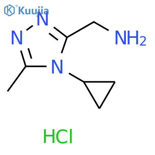 (4-cyclopropyl-5-methyl-4H-1,2,4-triazol-3-yl)methanamine dihydrochloride structure