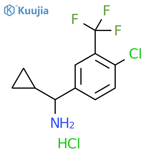 4-chloro-3-(trifluoromethyl)phenyl(cyclopropyl)methanamine hydrochloride structure