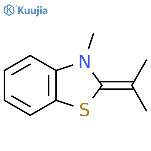 Benzothiazole,2,3-dihydro-3-methyl-2-(1-methylethylidene)- structure