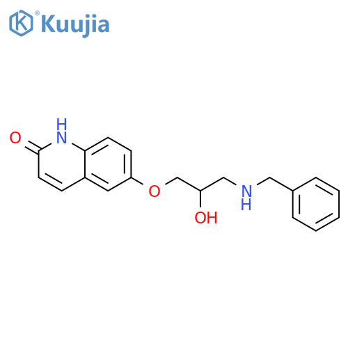 2(1H)-Quinolinone, 6-[2-hydroxy-3-[(phenylmethyl)amino]propoxy]-, (±)- structure
