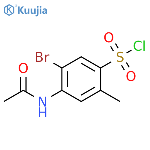 5-bromo-4-acetamido-2-methylbenzene-1-sulfonyl chloride structure