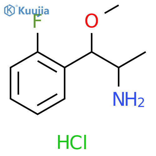 1-(2-fluorophenyl)-1-methoxypropan-2-amine hydrochloride structure