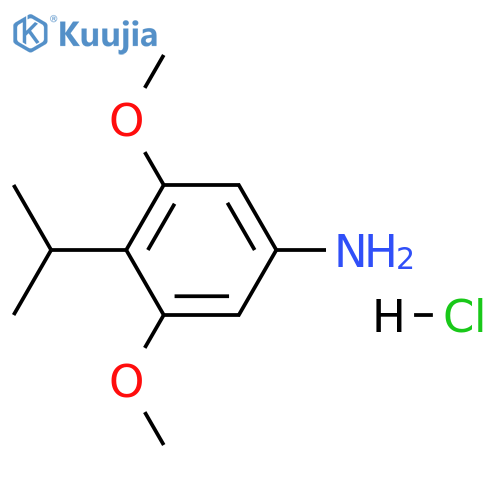3,5-dimethoxy-4-(propan-2-yl)aniline hydrochloride structure
