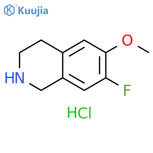 7-fluoro-6-methoxy-1,2,3,4-tetrahydroisoquinoline hydrochloride structure