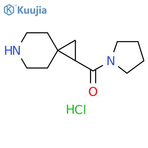 6-azaspiro[2.5]octan-2-yl(pyrrolidin-1-yl)methanone;hydrochloride structure