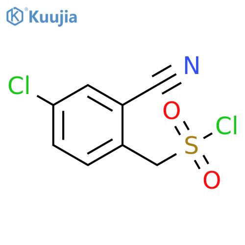 (4-chloro-2-cyanophenyl)methanesulfonyl chloride structure