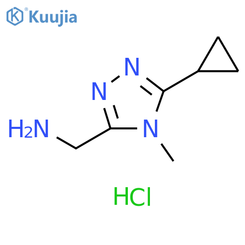 (5-cyclopropyl-4-methyl-4H-1,2,4-triazol-3-yl)methanamine dihydrochloride structure