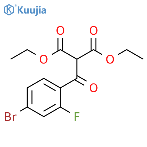 1,3-diethyl 2-(4-bromo-2-fluorobenzoyl)propanedioate structure
