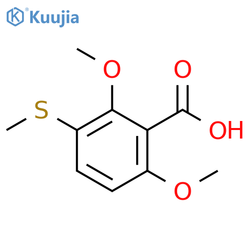 2,6-dimethoxy-3-(methylsulfanyl)benzoic acid structure