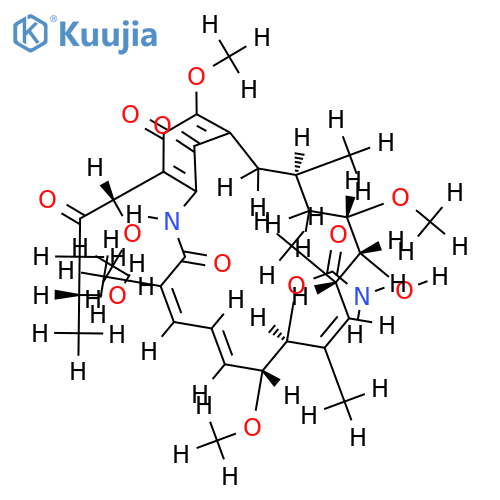 19-[(1'S,4'R)-4'-hydroxy-1'-methoxy-2'-oxopentyl]geldanamycin structure
