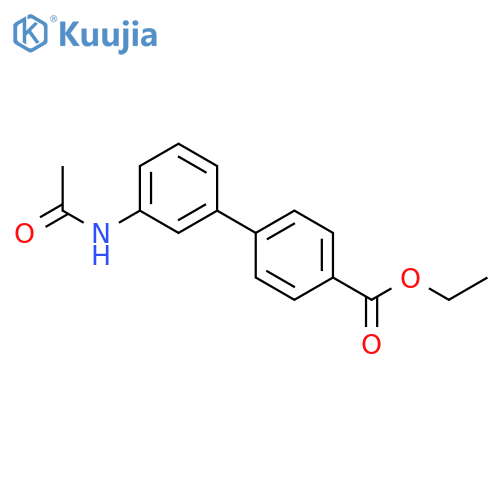 [1,1'-Biphenyl]-4-carboxylic acid, 3'-(acetylamino)-, ethyl ester structure
