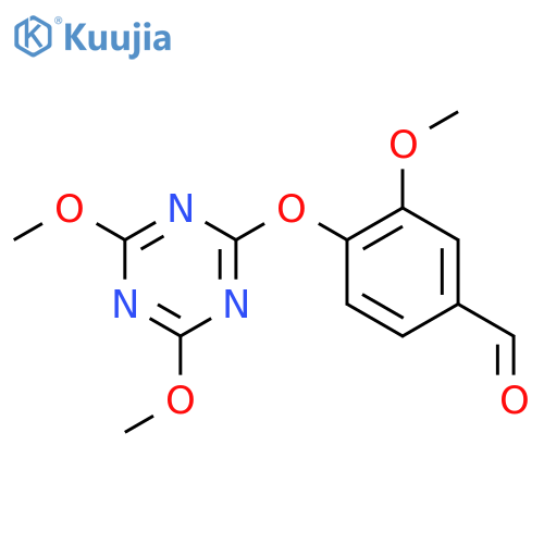 Benzaldehyde, 4-[(4,6-dimethoxy-1,3,5-triazin-2-yl)oxy]-3-methoxy- structure