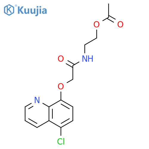 Acetamide, N-[2-(acetyloxy)ethyl]-2-[(5-chloro-8-quinolinyl)oxy]- structure