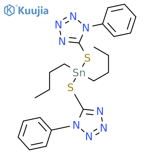 1H-Tetrazole, 5,5'-[(dibutylstannylene)bis(thio)]bis[1-phenyl- structure