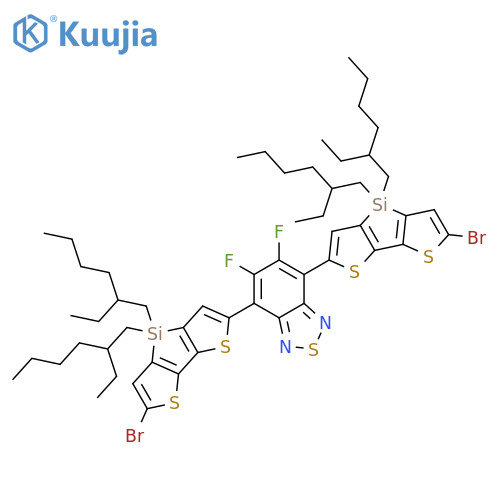 4,7-Bis(6-bromo-4,4-bis(2-ethylhexyl)-4H-silolo[3,2-b:4,5-b']dithiophen-2-yl)-5,6-difluorobenzo[c][1,2,5]thiadiazole structure