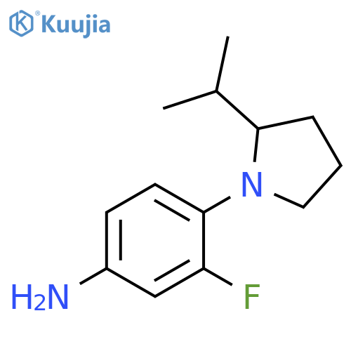3-fluoro-4-2-(propan-2-yl)pyrrolidin-1-ylaniline structure