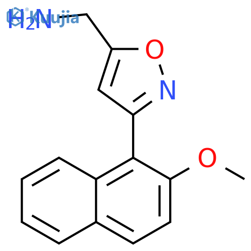 3-(2-methoxynaphthalen-1-yl)-1,2-oxazol-5-ylmethanamine structure