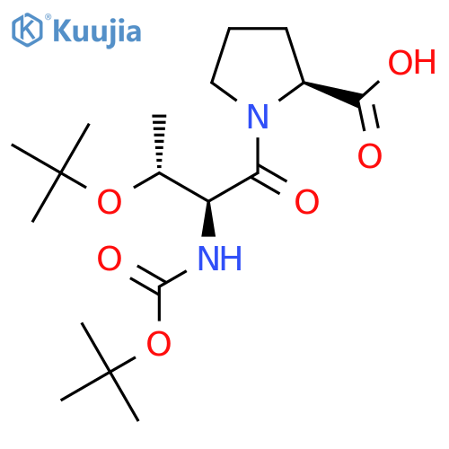 N-(tert-Butoxycarbonyl)-O-(tert-butyl)-L-threonyl-L-proline structure