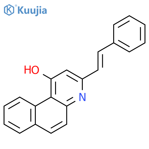 Benzo[f]quinolin-1-ol, 3-(2-phenylethenyl)- structure