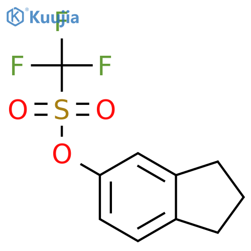 Methanesulfonic acid, trifluoro-, 2,3-dihydro-1H-inden-5-yl ester structure