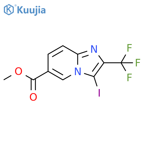 Methyl 3-iodo-2-(trifluoromethyl)imidazo-1,2-apyridine-6-carboxylate structure