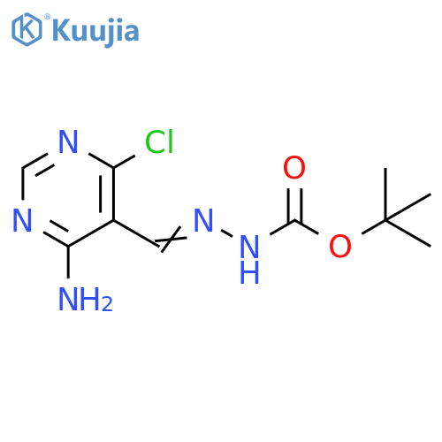 N'-(1E)-(4-Amino-6-chloropyrimidin-5-yl)-methylidene(tert-butoxy)carbohydrazide structure