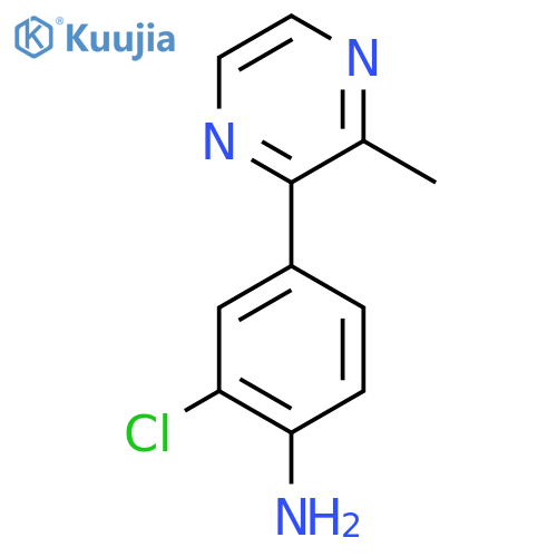 2-Chloro-4-(3-methylpyrazin-2-yl)aniline structure