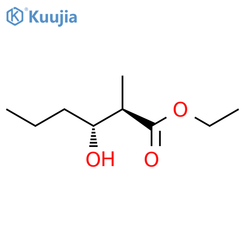 Hexanoic acid, 3-hydroxy-2-methyl-, ethyl ester, (R*,R*)- structure