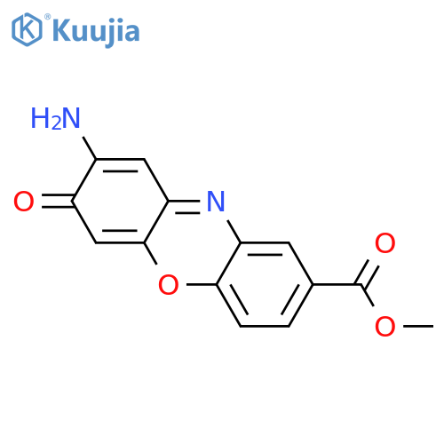 2-Amino-3-oxo-3H-phenoxazine-8-carboxylic acid; Me ester structure