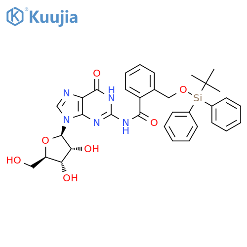 Guanosine, N-[2-[[[(1,1-dimethylethyl)diphenylsilyl]oxy]methyl]benzoyl]- structure