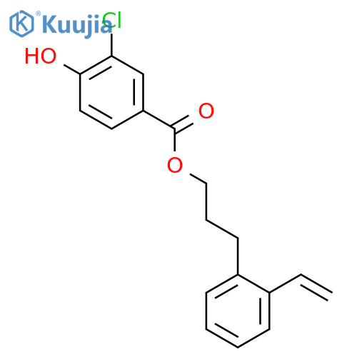 3-(2-Ethenylphenyl)propyl 3-chloro-4-hydroxybenzoate structure