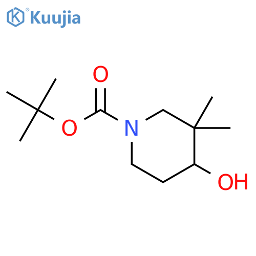 4-Hydroxy-3,3-dimethyl-1-piperidinecarboxylic Acid 1,1-Dimethylethyl Ester structure