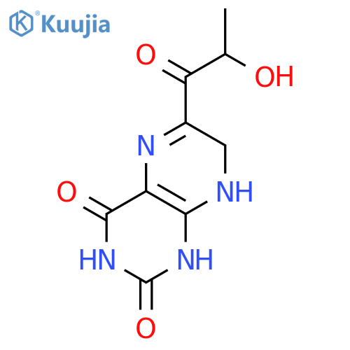 2,4(1H,3H)-Pteridinedione,7,8-dihydro-6-(2-hydroxy-1-oxopropyl)- structure